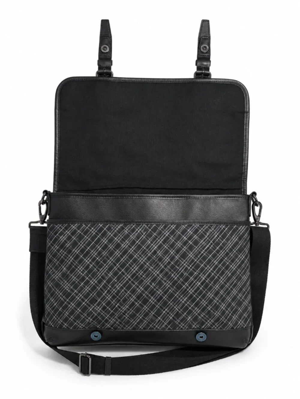 Burberry Black Label Nylon Flap Messenger Bag
